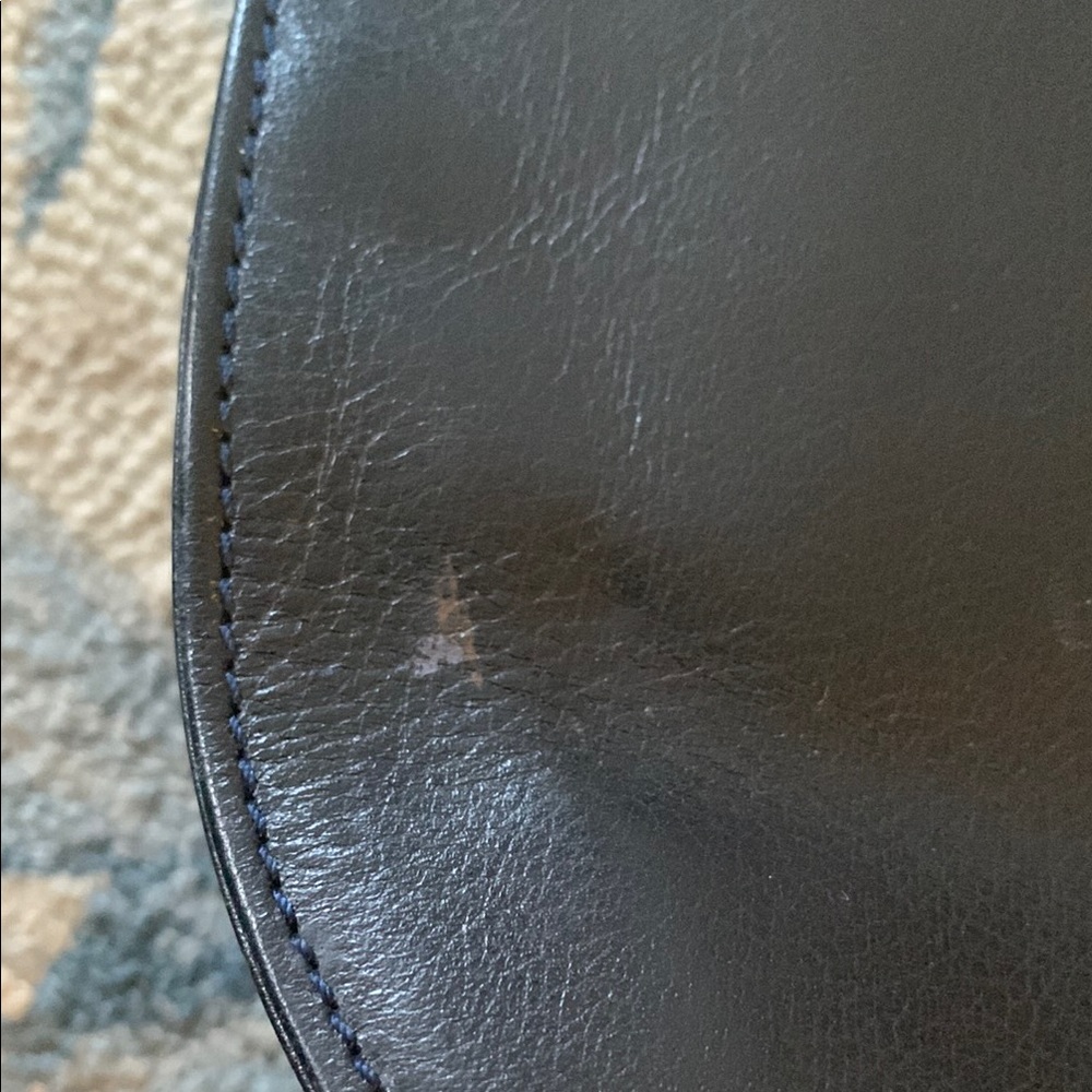 Vintage Pourchet Paris Navy Bag with Structured Design Made in France ๐ซ๐ท - Picture 15 of 15